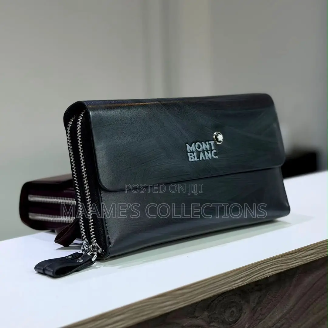 Montblanc Men’s Luxury Leather Hand Purse / Wallet/ Clutch