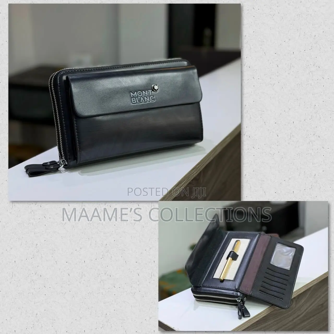Montblanc Men’s Luxury Leather Hand Purse / Wallet/ Clutch