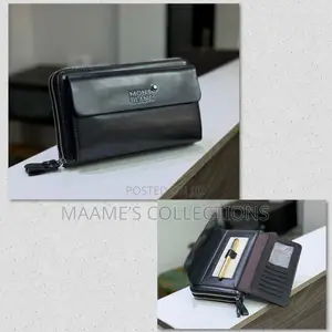 Montblanc Men’s Luxury Leather Hand Purse / Wallet/ Clutch