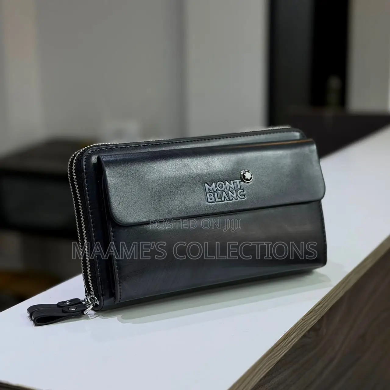 Montblanc Men’s Luxury Leather Hand Purse / Wallet/ Clutch