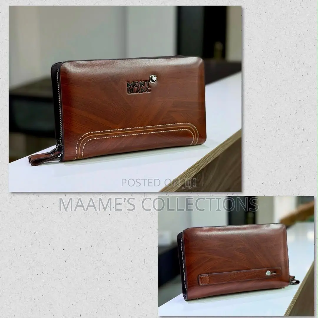 Montblanc Men’s Luxury Leather Hand Purse / Wallet/ Clutch