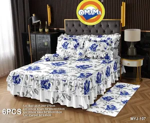 6 PCS Set Bedsheets Skirt