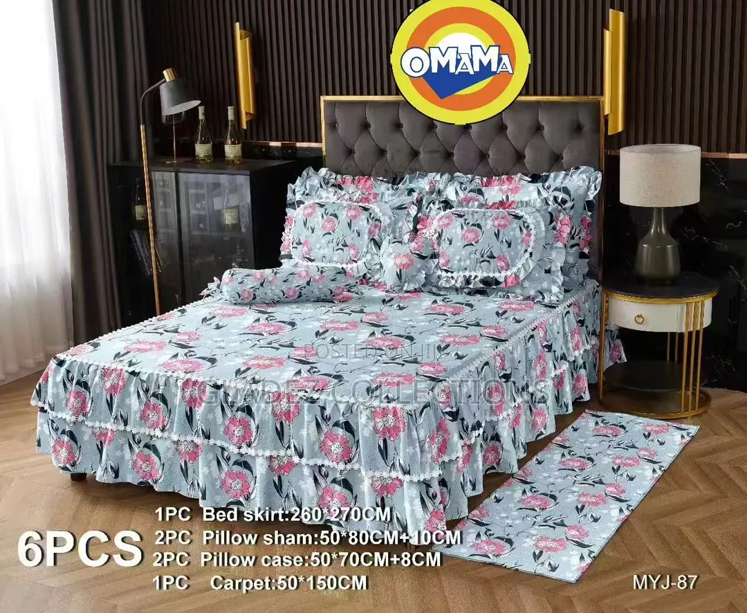 6 PCS Set Bedsheets Skirt