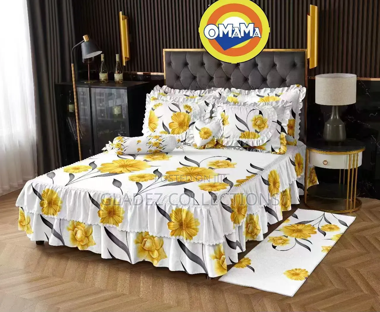 6 PCS Set Bedsheets Skirt