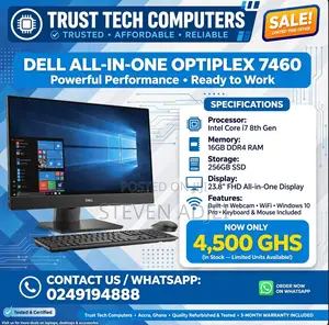 Desktop Computer Dell OptiPlex 7460 16GB Intel Core i7 SSD 256GB
