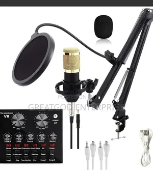 BM-800 Condenser Microphone With V8 Live Sound Card Bundle