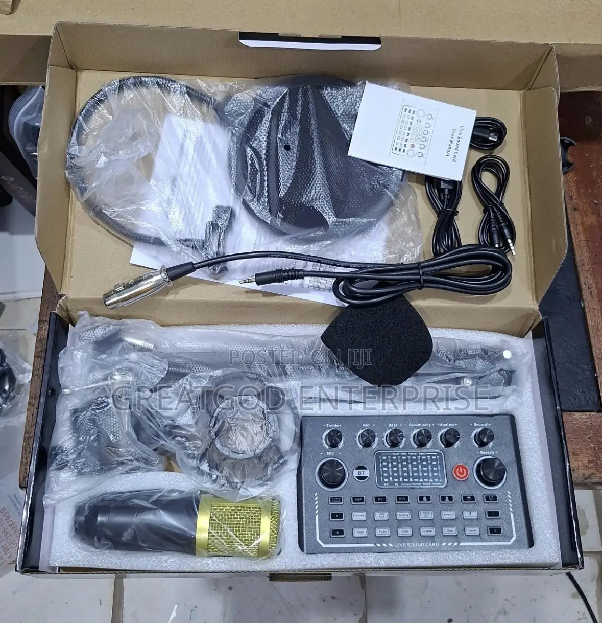 BM-800 Condenser Microphone With V8 Live Sound Card Bundle