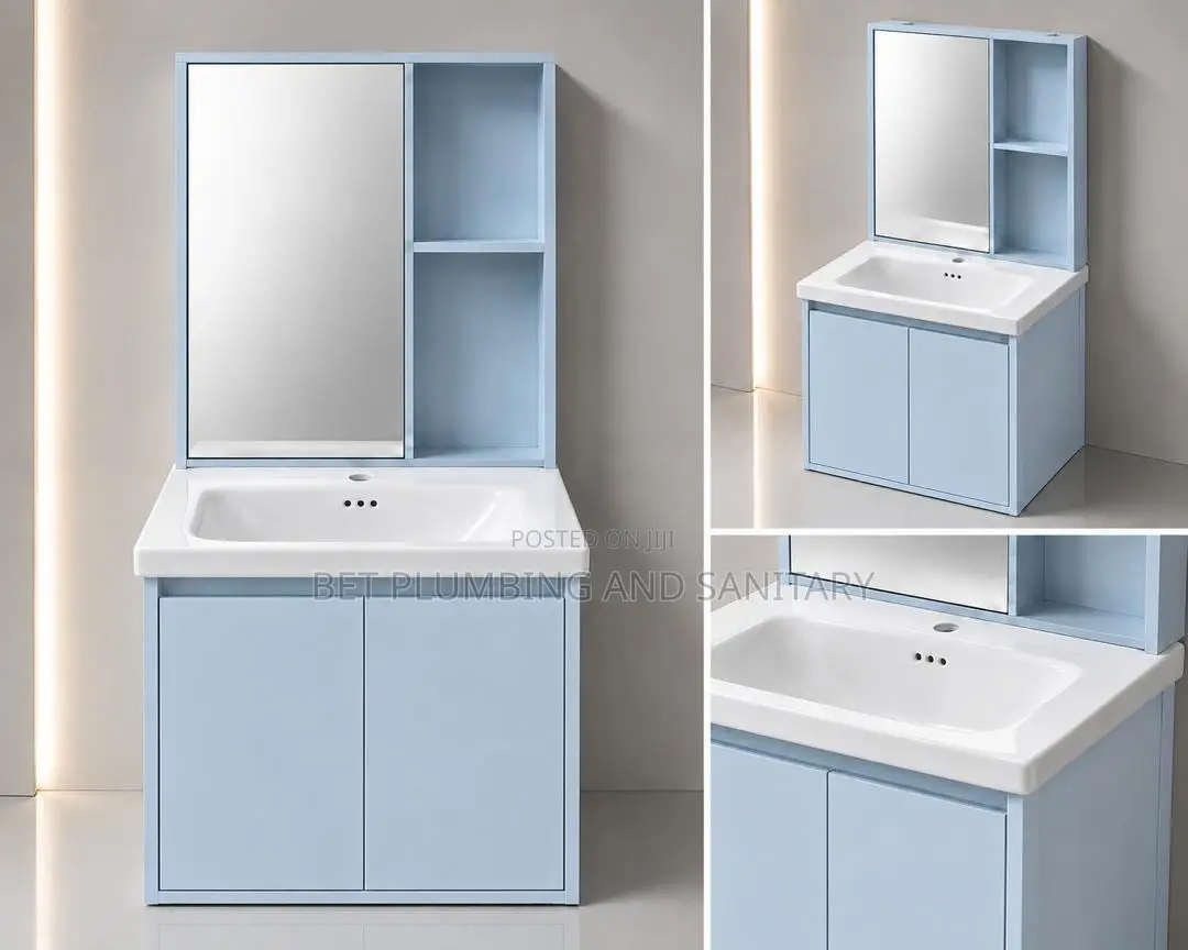 Wall Hung Cabinets Basin With Mirror Complete _Hand Wash Basin