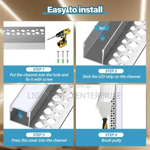 Inled Plaster Staircase Aluminum Profiles 3feet
