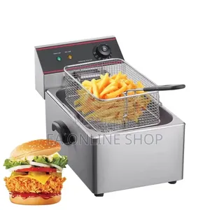 2500W 6L Electric Deep Fryer for Commercial Home Use + Temp. Control+
