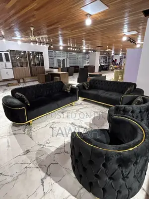 Luxury Black and Gold Sofas