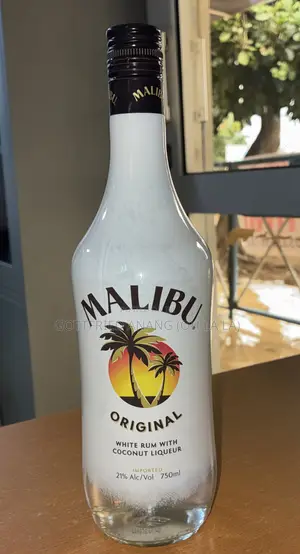 750ml Bottle of Malibu Original White Rum With Coconut Liqueur.