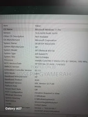 Laptop HP EliteBook 840 G6 16GB Intel Core i7 SSD 512GB