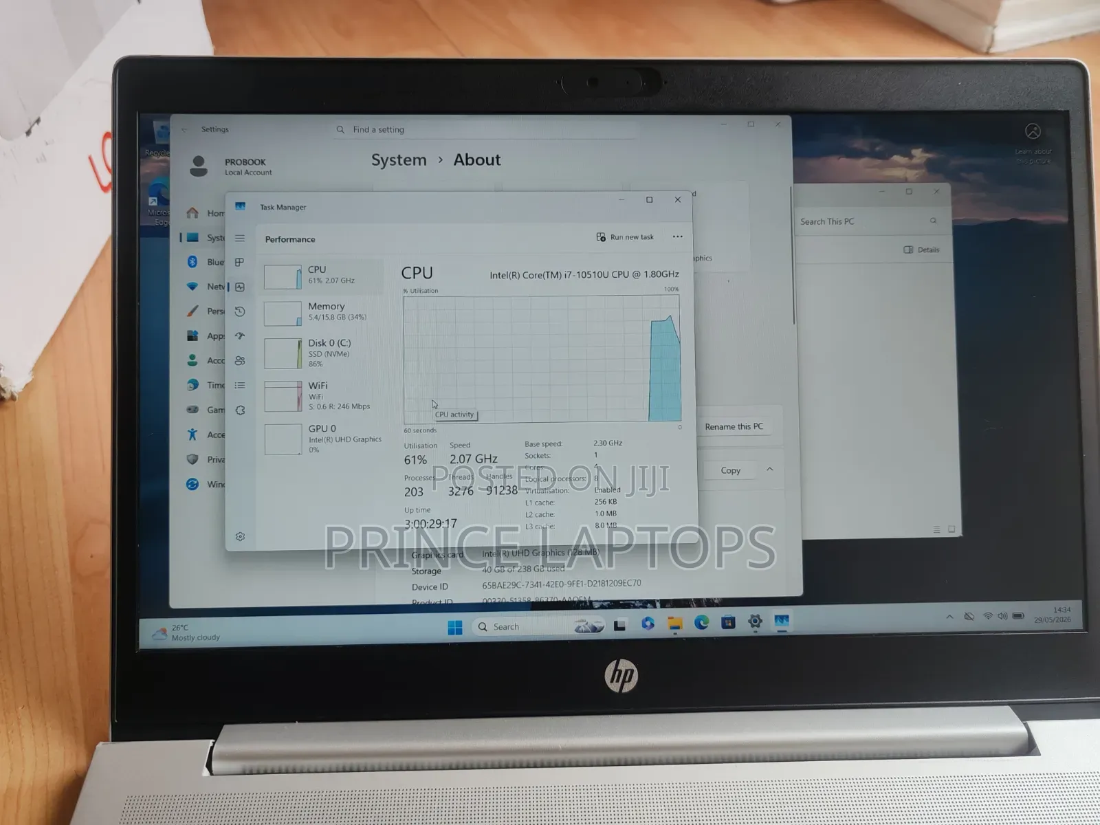 Laptop HP ProBook 450 G7 16GB Intel Core i7 SSD 500GB
