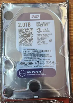 2tb Surviellance HDD Wd Purple Sata / 64mb Cache