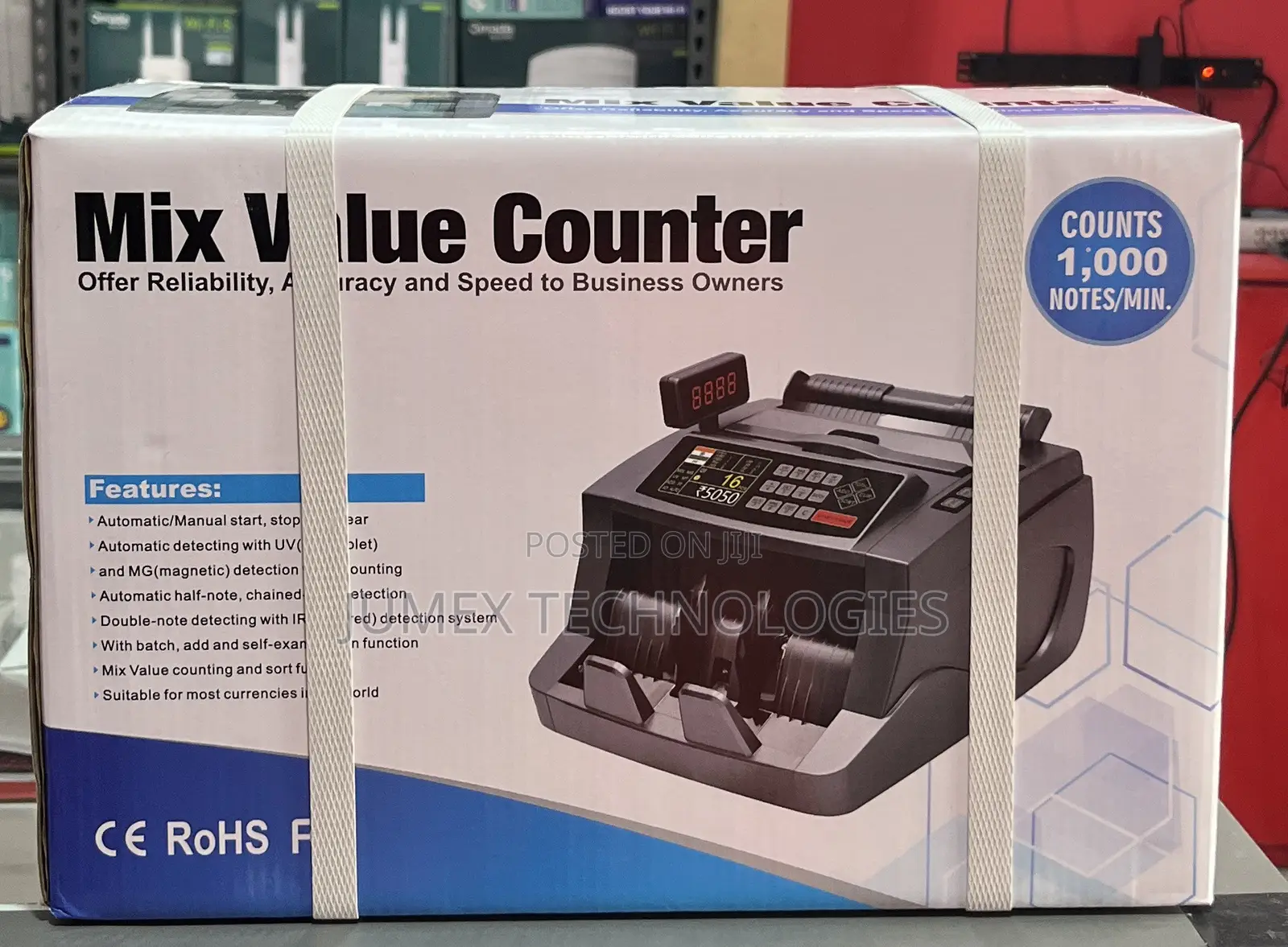 Bill Counter 1000 Notes/ Min Al5500 Conting Machine