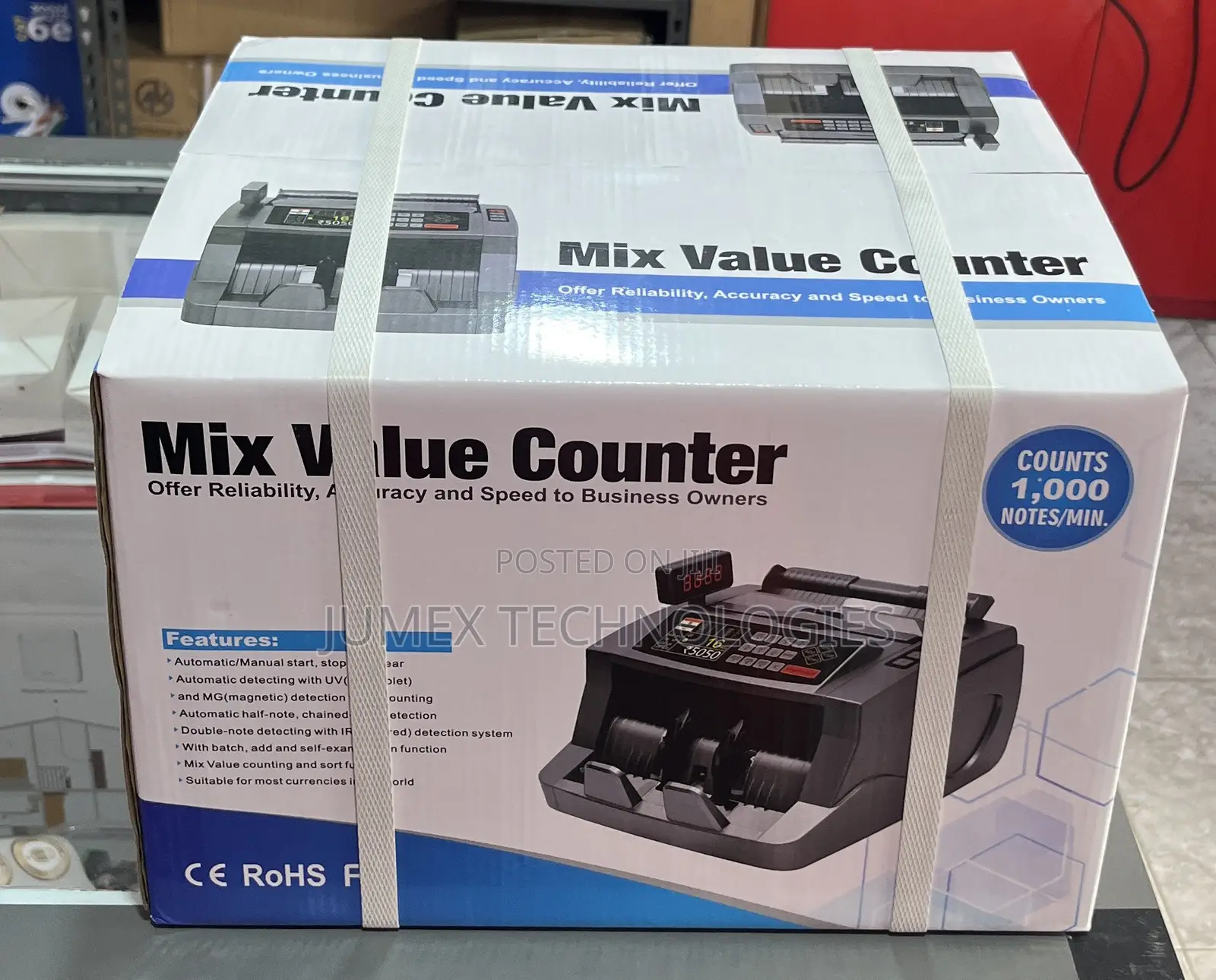 Bill Counter 1000 Notes/ Min Al5500 Conting Machine
