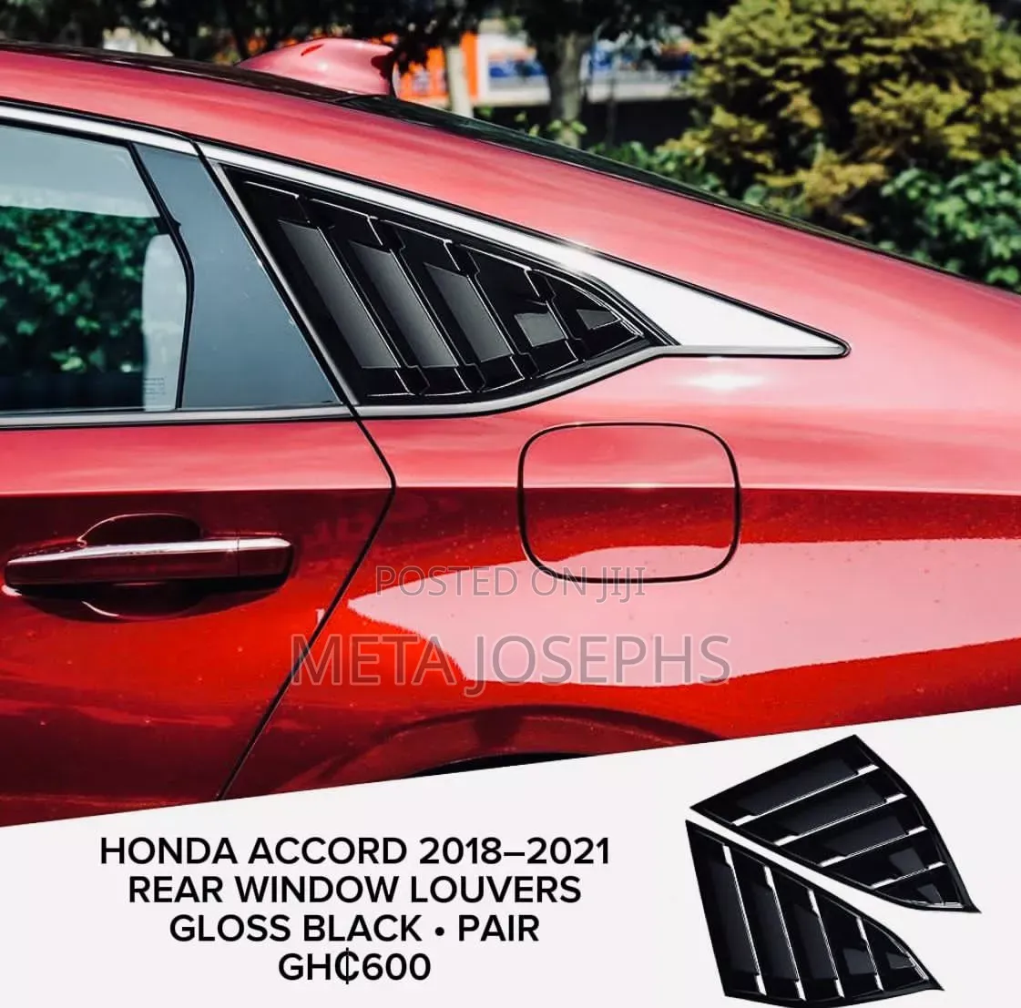 Honda Accord 2018–2021 Rear Window Louvers