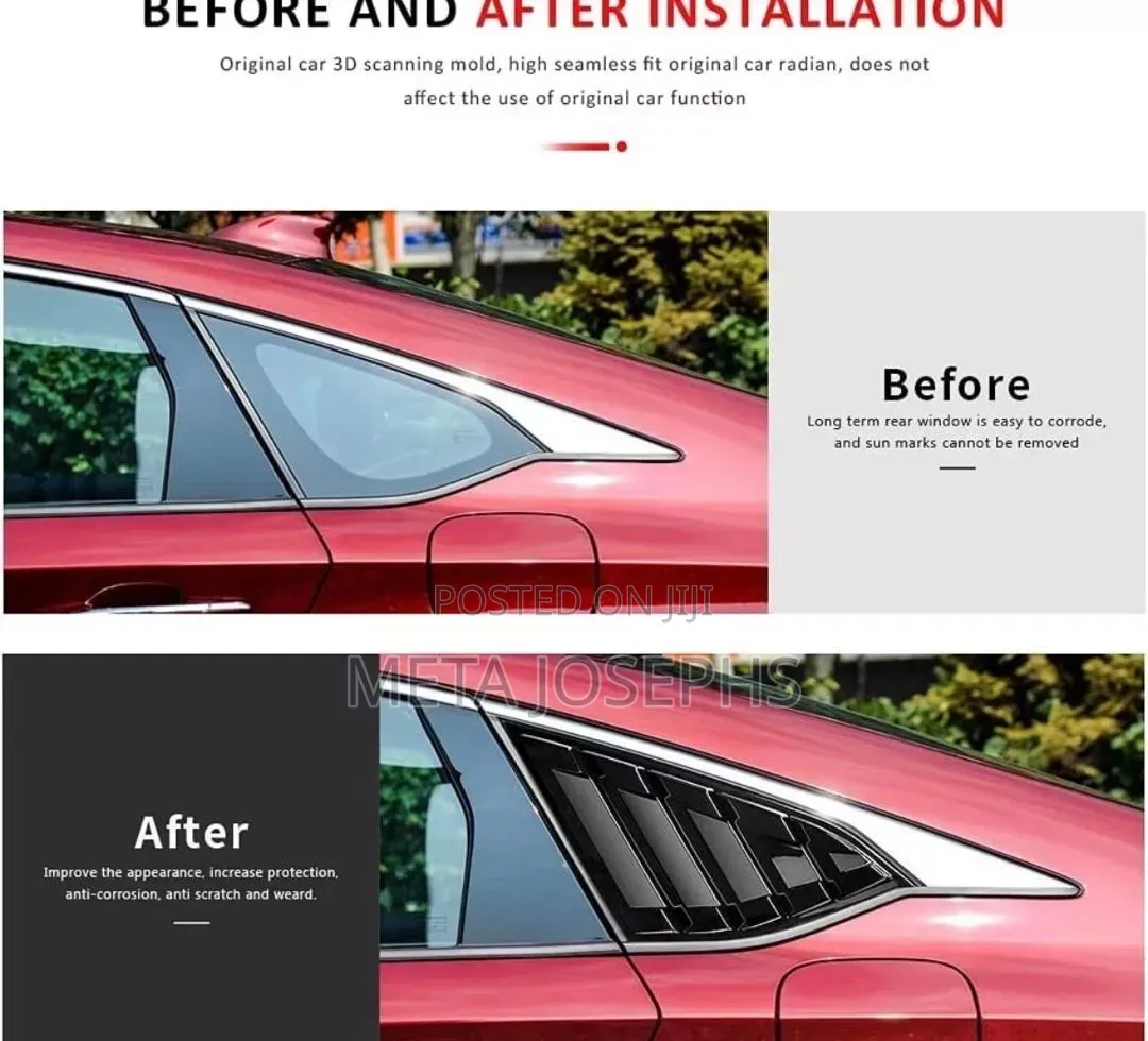 Honda Accord 2018–2021 Rear Window Louvers