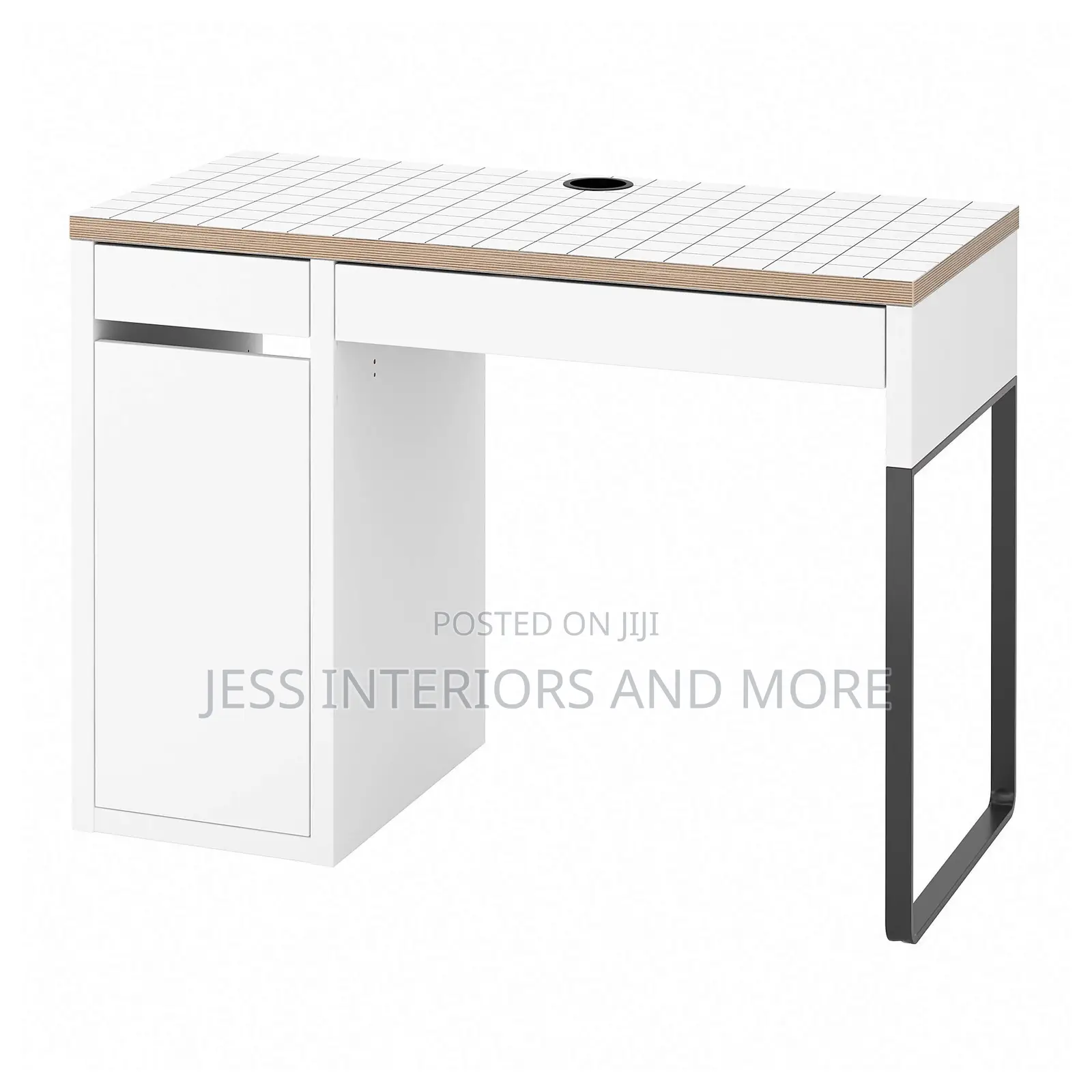Study Desk, White/Anthracite
