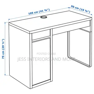 Study Desk, White/Anthracite