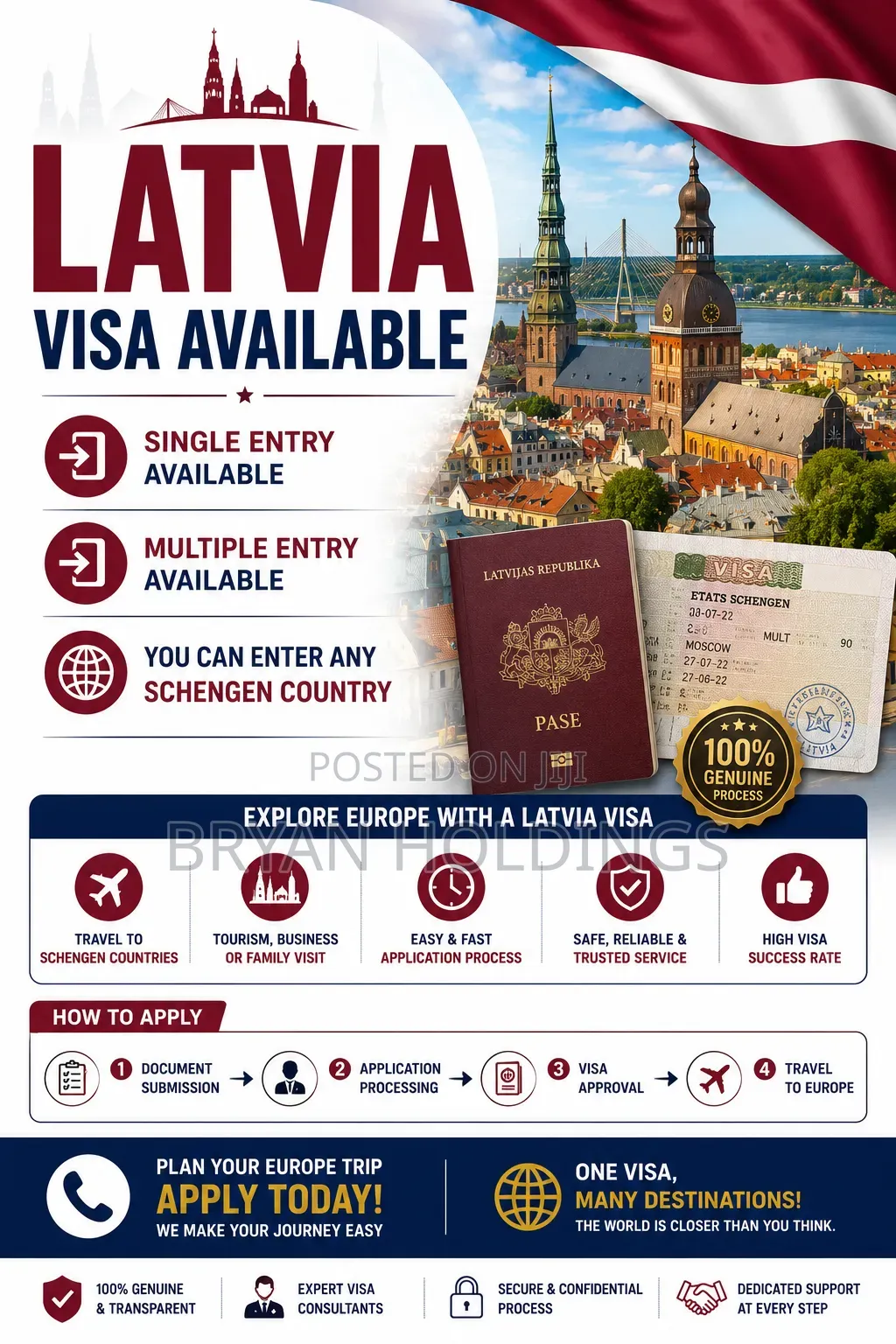Latvia VISA Available