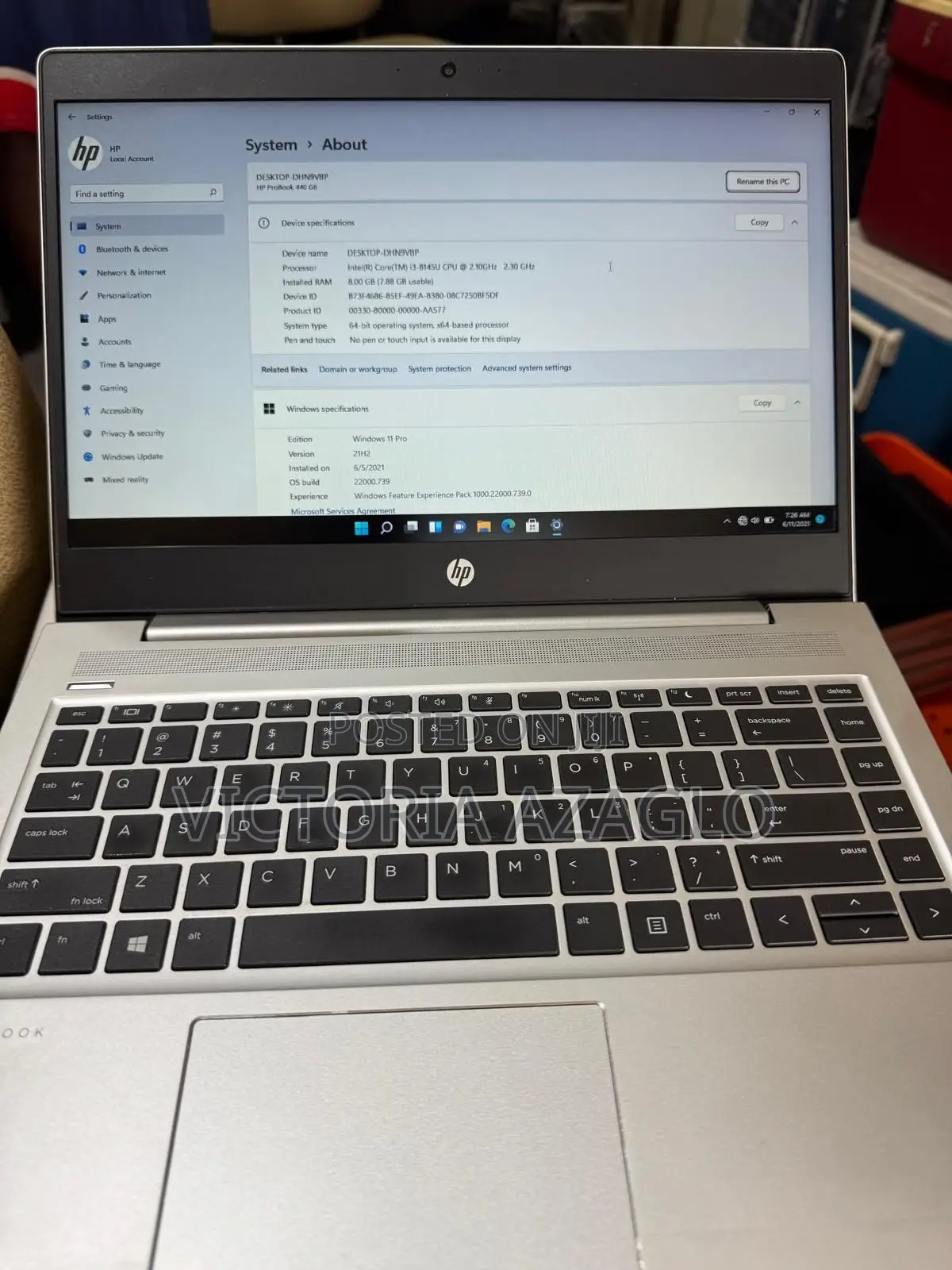 Laptop HP ProBook 440 G6 8GB Intel Core i3 SSD 256GB