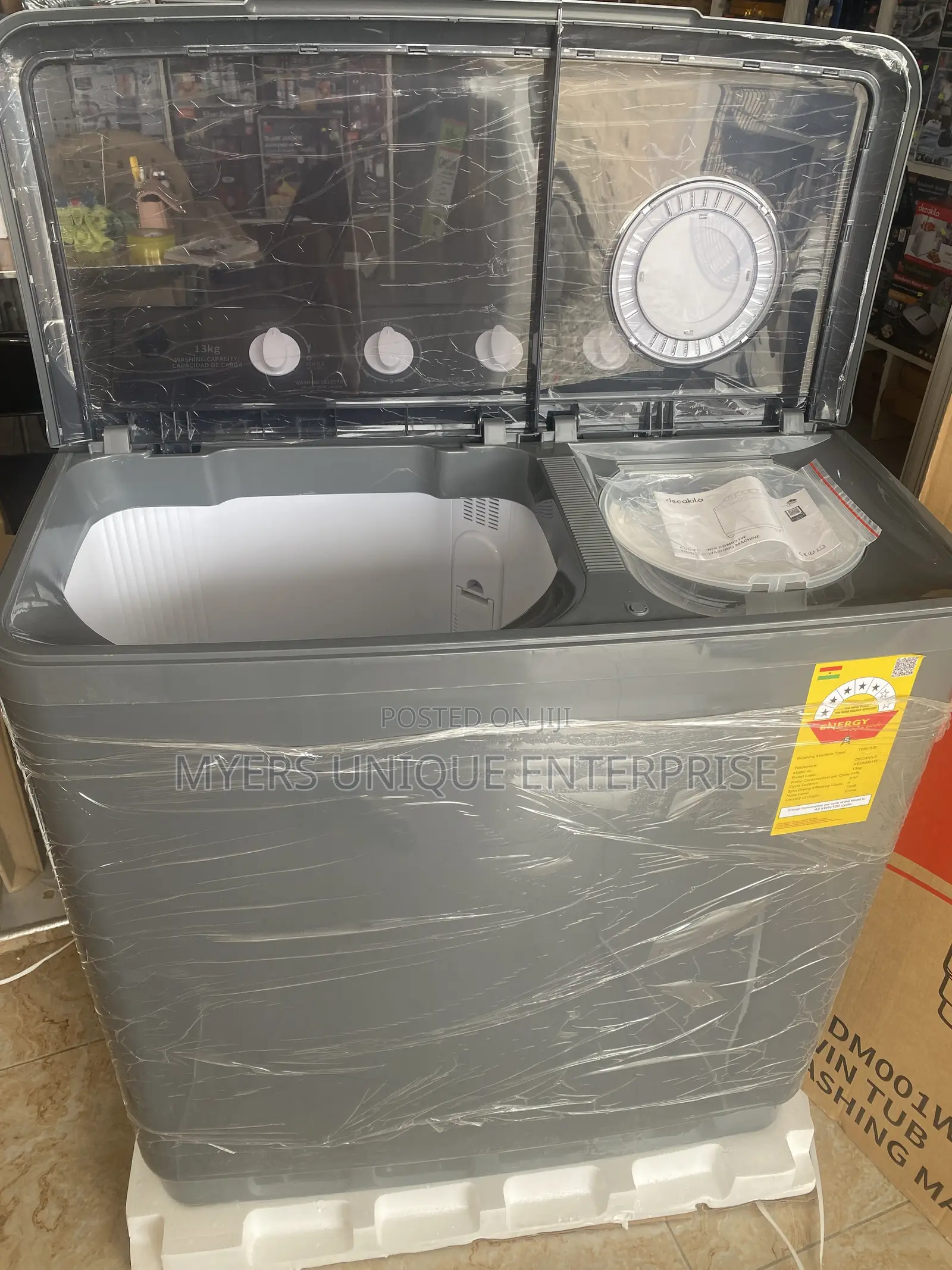 Decakila 13kg Washing Machine(new Model)-Twin Tub