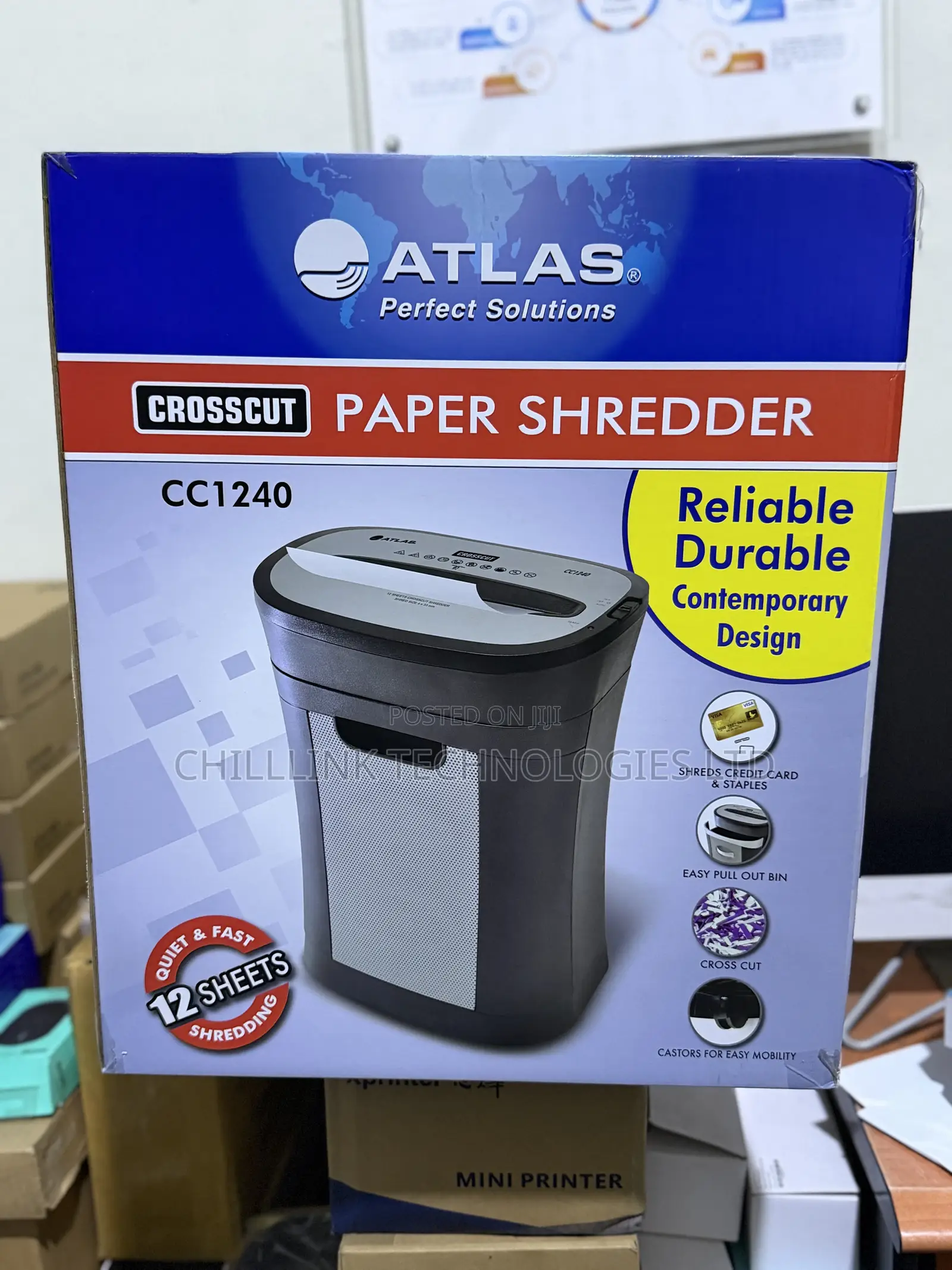 ATLAS Cross Cut Paper Shredder 12-Sheet