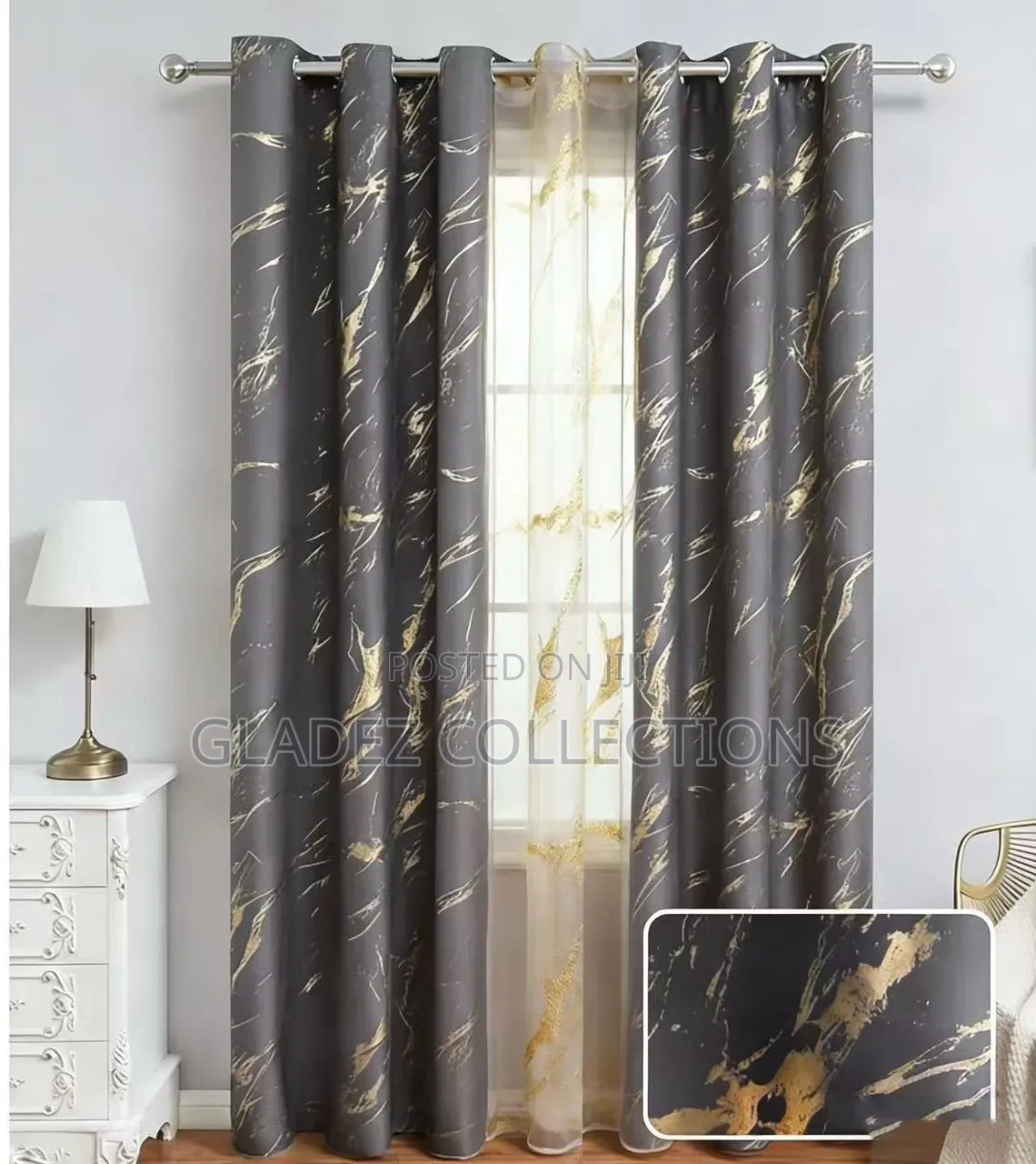 2 in 1 Quality Pair Curtains