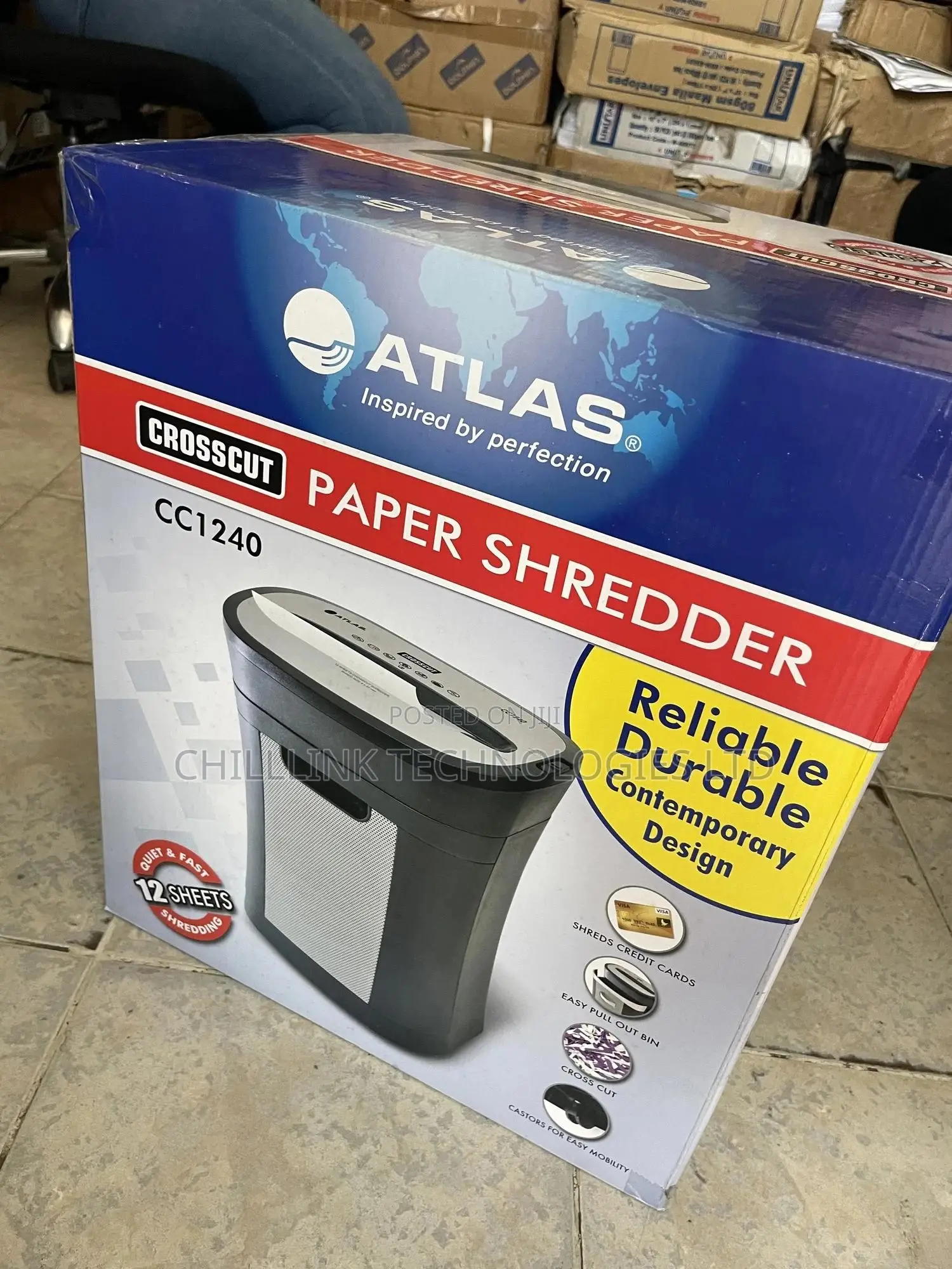 ATLAS Cross Cut Paper Shredder 12-Sheet