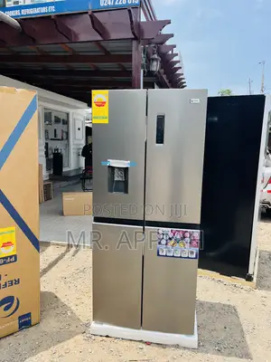 Super Affordable Pearl PF-613MDIXWD-1A 421L Side by Side Fridge,Gray