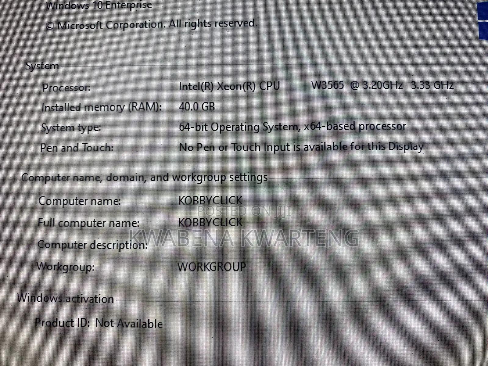 Desktop Computer Apple Mac Pro 40GB Intel Xeon HDD 1T