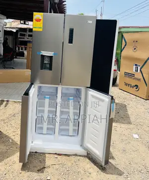 Super Classic Pearl PF-613MDIXWD-1A 4 Door Side by Side Fridge(Gray)