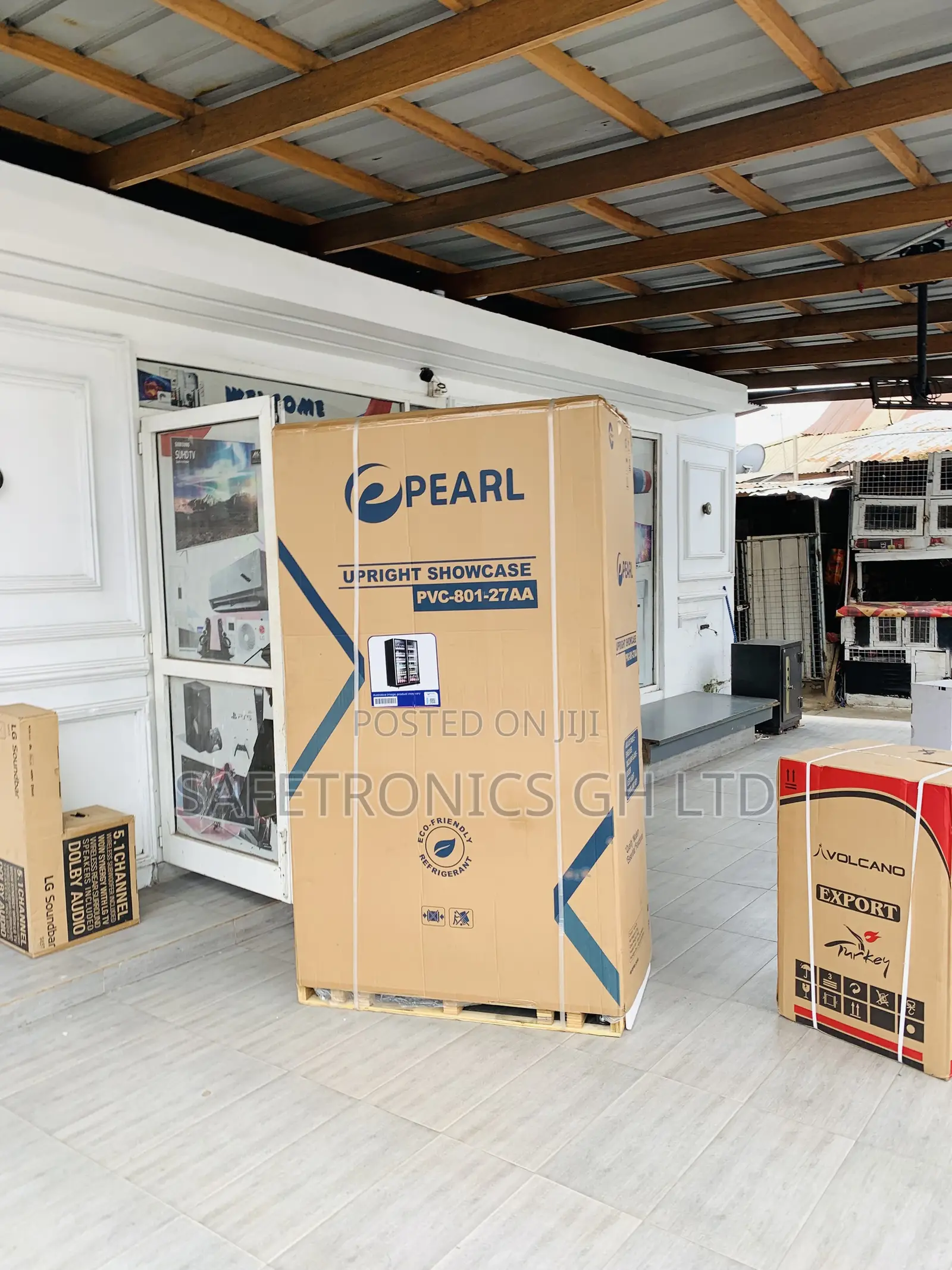 Elegant Sleek Pearl 690L Double-Door PVC-801-27AA Glass Display Fridge