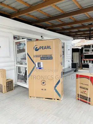 Elegant Sleek Pearl 690L Double-Door PVC-801-27AA Glass Display Fridge