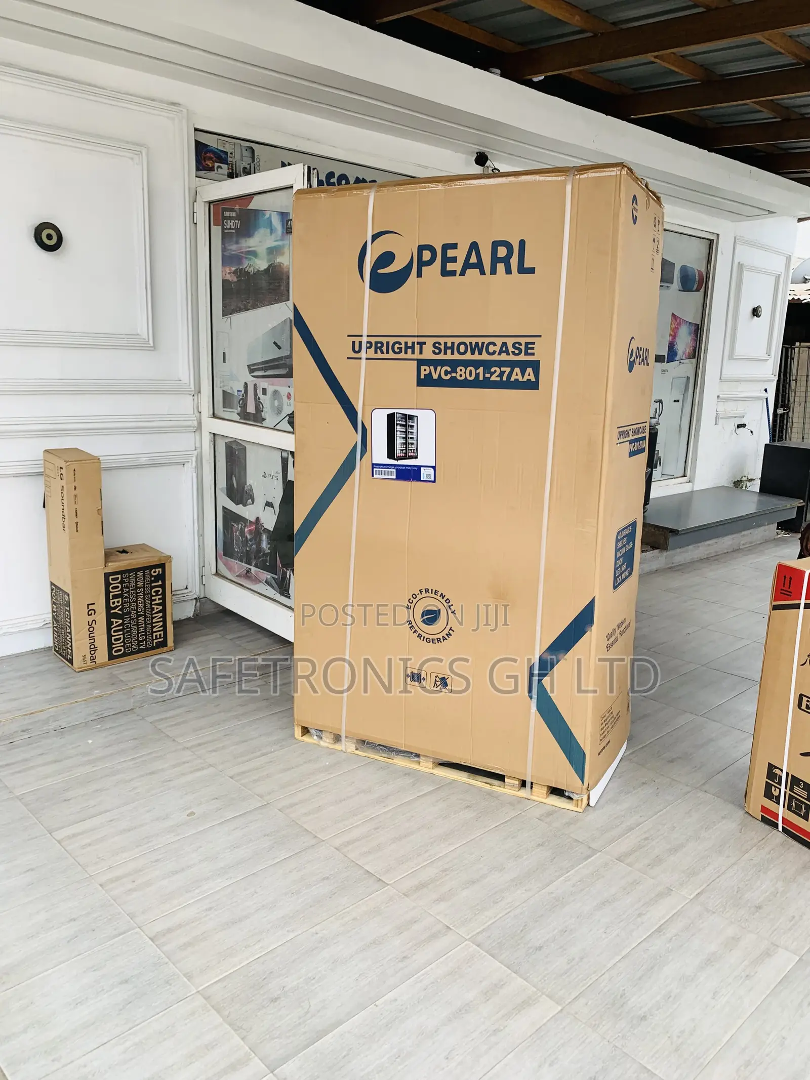 Super Sleek Pearl 690L Double-Door PVC-801-27AA Glass Display Fridge