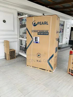 Super Sleek Pearl 690L Double-Door PVC-801-27AA Glass Display Fridge