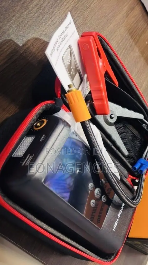 Car Jump Starter & Tyre Inflator With Power Bank - 4-in-1