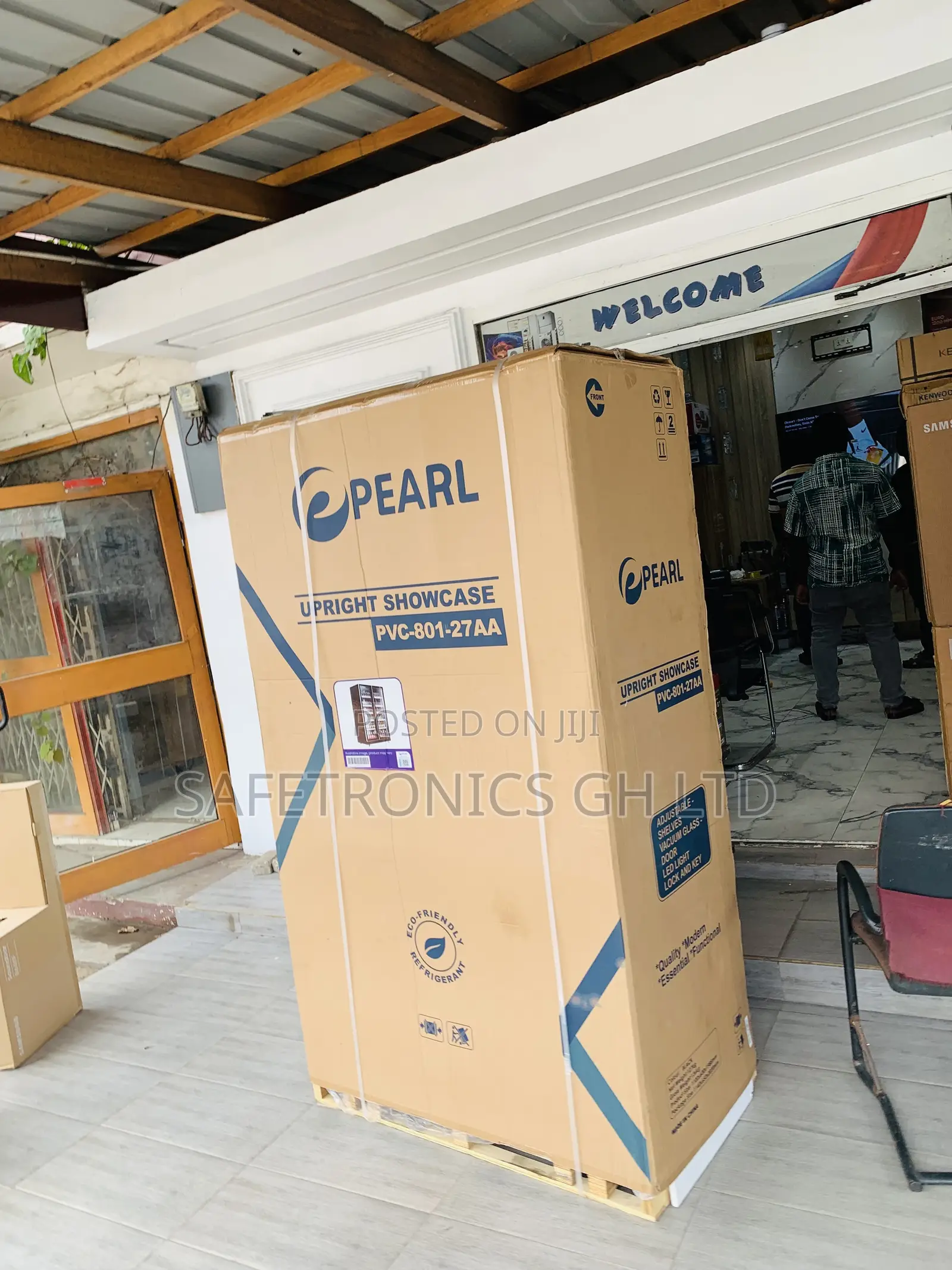 Lastest Pearl 690-Liter Double-Door PVC-801-27AA Glass Display Fridge