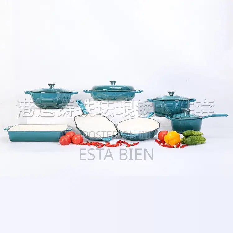 Enamelled Cast Iron Cookware Set