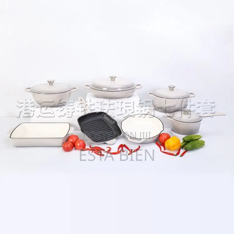 Enamelled Cast Iron Cookware Set
