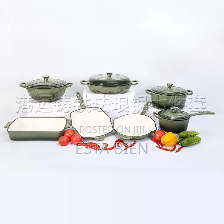 Enamelled Cast Iron Cookware Set