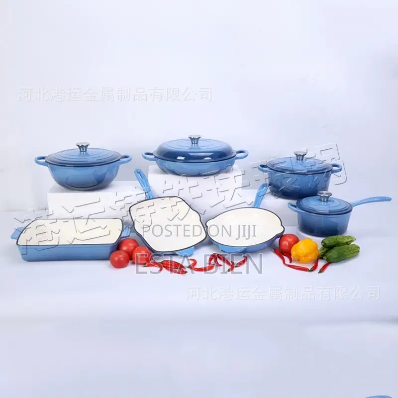 Enamelled Cast Iron Cookware Set