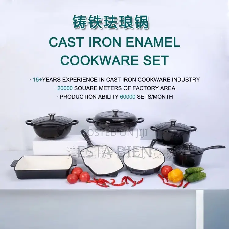 Enamelled Cast Iron Cookware Set