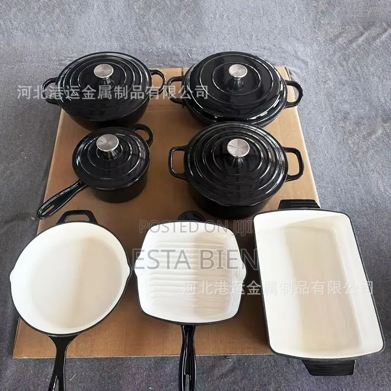 Enamelled Cast Iron Cookware Set