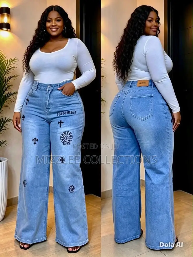 Wide Legged Ladies Jeans