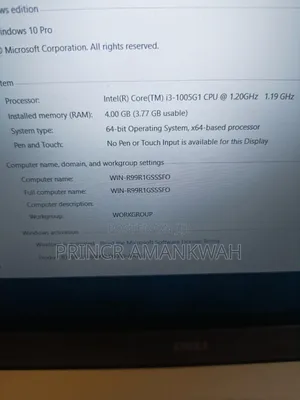 Laptop Dell Inspiron 15 4GB Intel Core i3 SSD 128GB