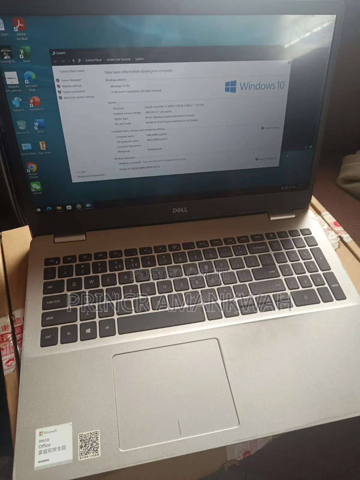 Laptop Dell Inspiron 15 4GB Intel Core i3 SSD 128GB