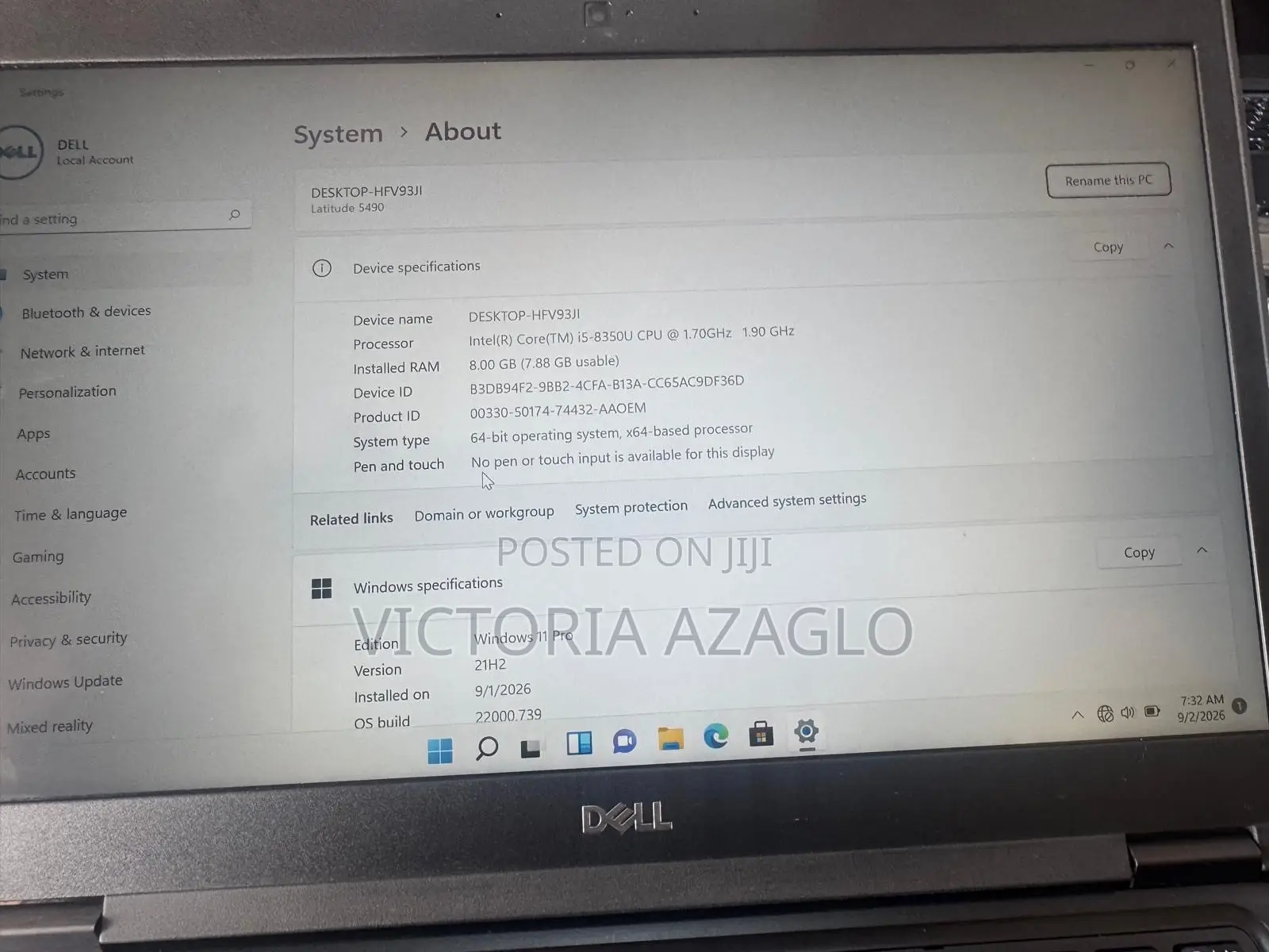 Laptop Dell Latitude 5490 8GB Intel Core i5 SSD 256GB